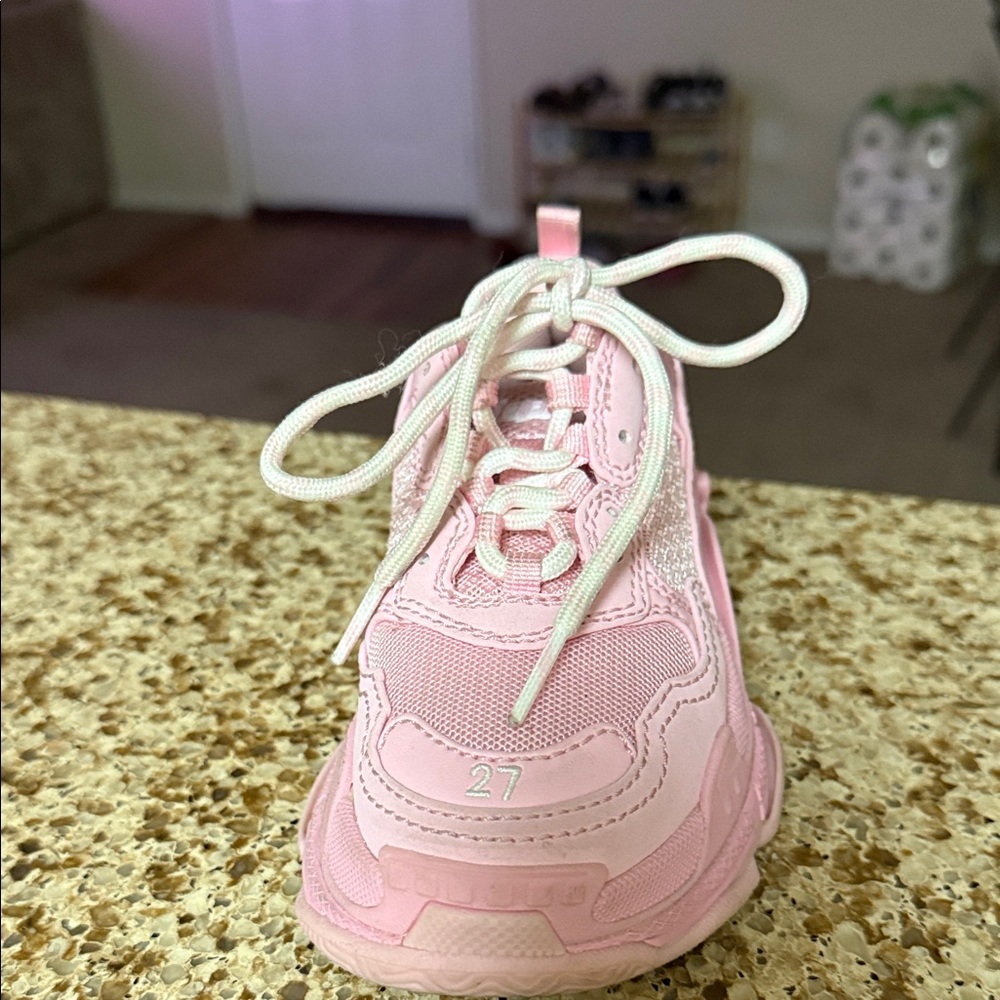 Balenciaga Kids Light Pink Sneakers